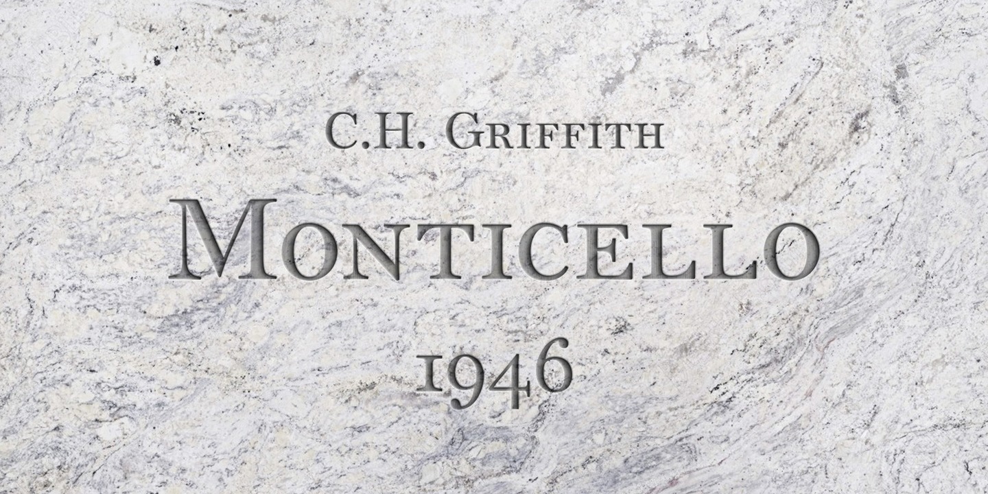 Ejemplo de fuente Monticello LT Pro Italic